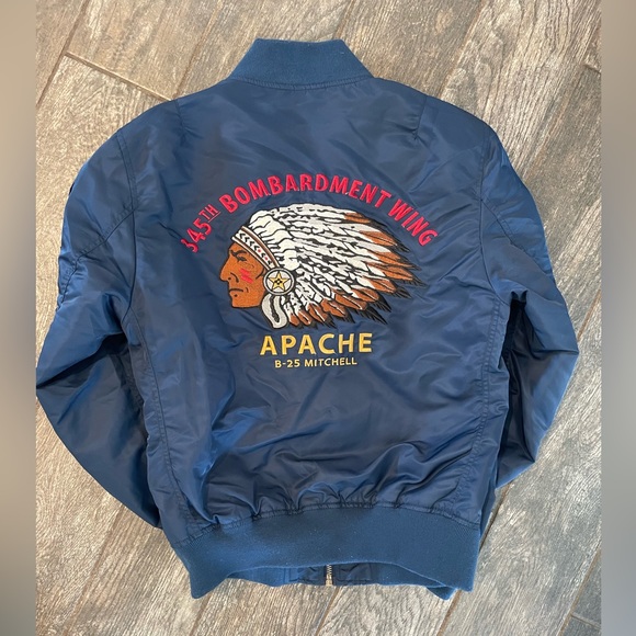 Schott Bomber Jacket w/ WW2 vintage replica patches. - Picture 3 of 3